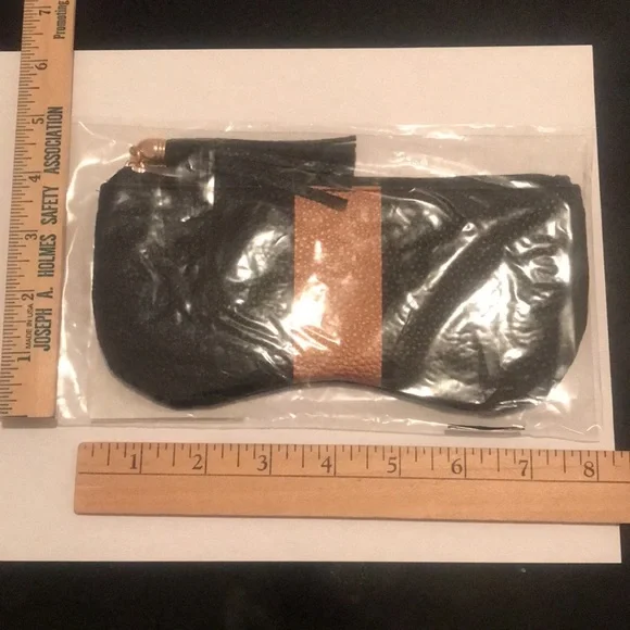 🌟4/$10 Sale🌟 ZiGi MARAiS Black Copper Makeup Beauty Bag Sunglasses Case Tassel - Picture 10 of 12